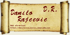 Danilo Rajčević vizit kartica